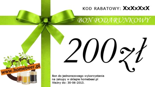 Kupon rabatowy na 200 zł na zakup akcesorii do piwa domowego