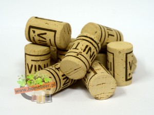 Korek naturalny fi 26/40 mm lity - 10 szt. - trzecia klasa