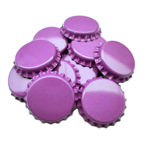 Kapsle kolorowe purpurowe  - 26 mm do piwa