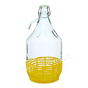 Gąsior Dama 5l w koszyku plastikowym z drucianym zamknięciem