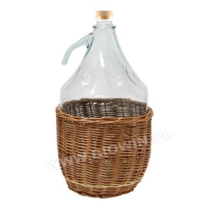 Gąsior Dama 5l z zakrętką, (oplot 17cm) w wiklinie
