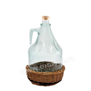 Gąsior Dama 3l z zakrętką (oplot 6cm) w wiklinie