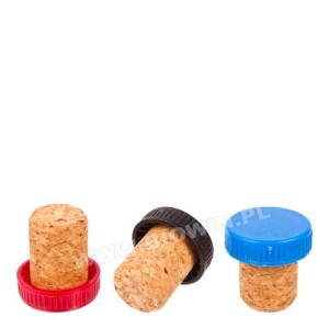 Korek grzybek fi 19mm z plastik.główką - 3szt.