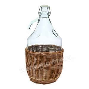 Gąsior Dama 5L w wiklinie z zamknięciem drucianym